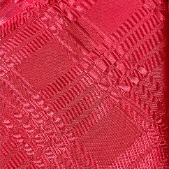 Red Plaid Fabric Tablecloth approximately Seven feet x Five feet Home Decor - Picture 4 of 6